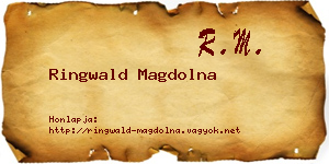 Ringwald Magdolna névjegykártya